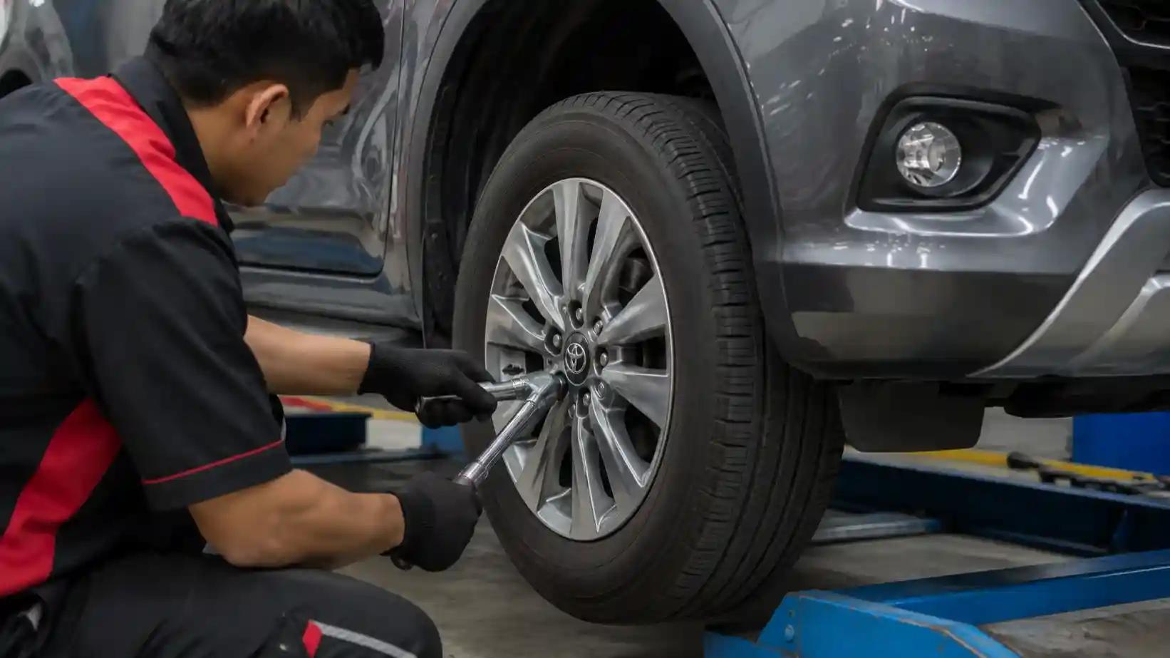 Cara mengecek dan mengencangkan baut roda setelah ganti ban