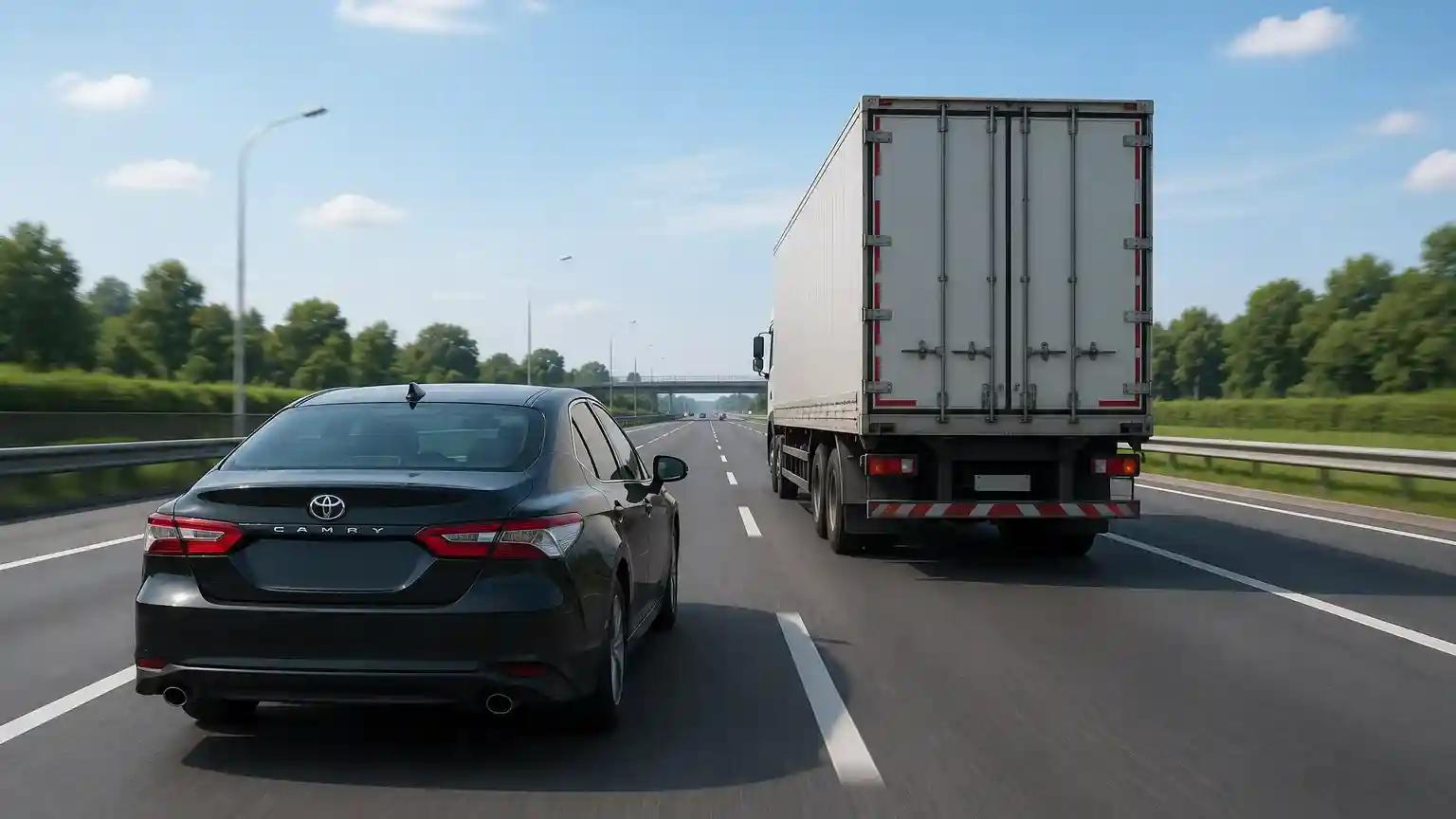 Tips aman berkendara dekat truk dan kendaraan besar untuk menghindari blind spot