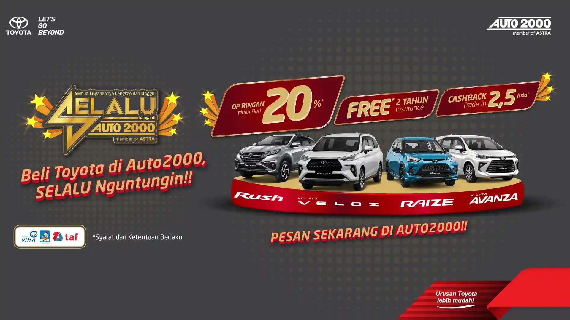 Promo Auto Promo Toyota Terbaru 2025 di Dealer Resmi Auto2000